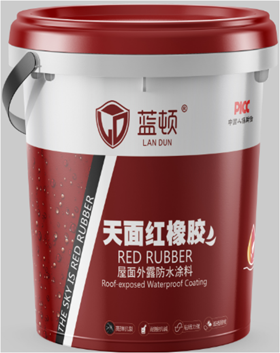 LD-7377 天面红橡胶屋面外露防水涂料18kg